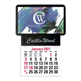 Press-N-Stick Business Card Holder With Imprint And Calendar Pad (Q359122)