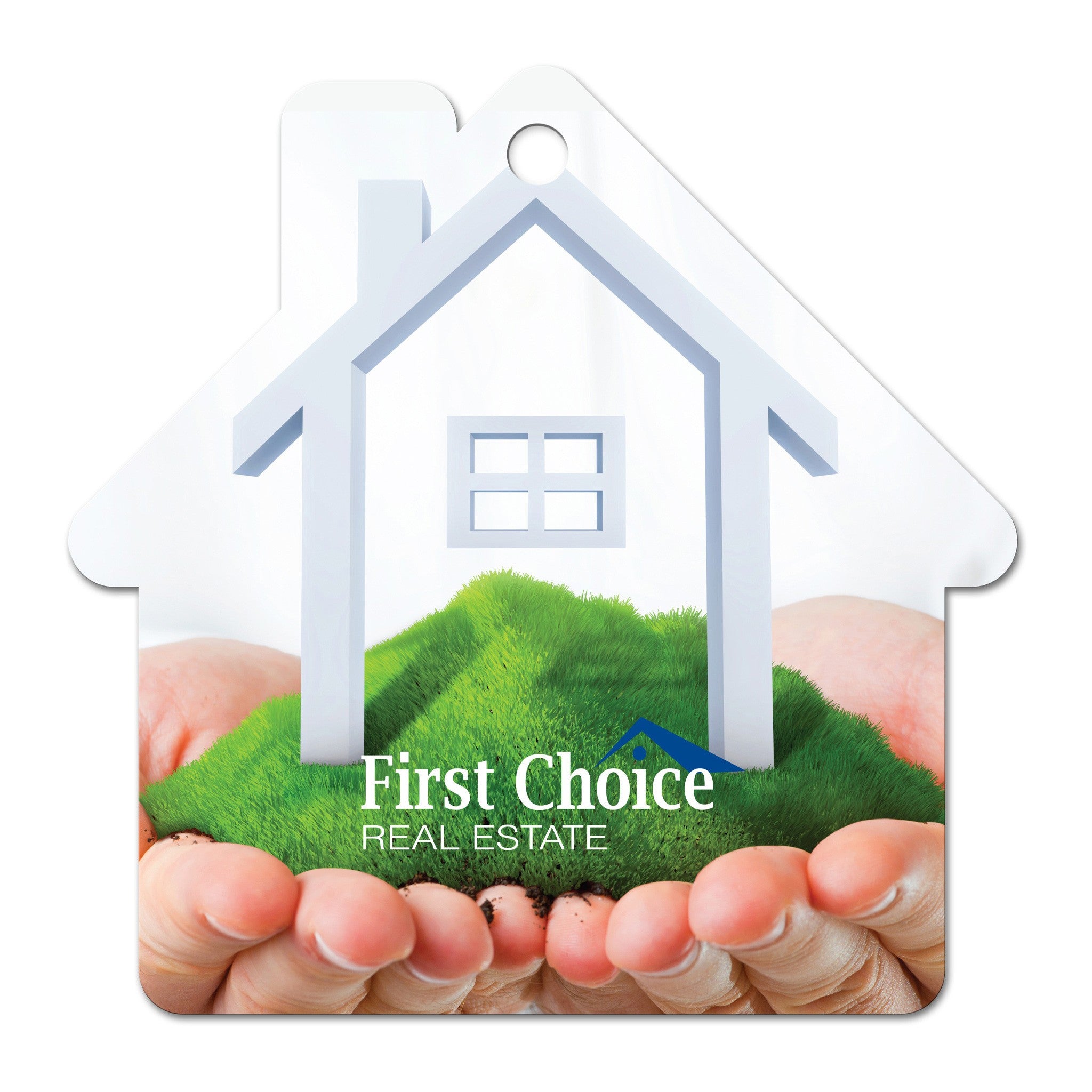 House Shaped Luggage Tag  Imprinted with Logo (Q359322)