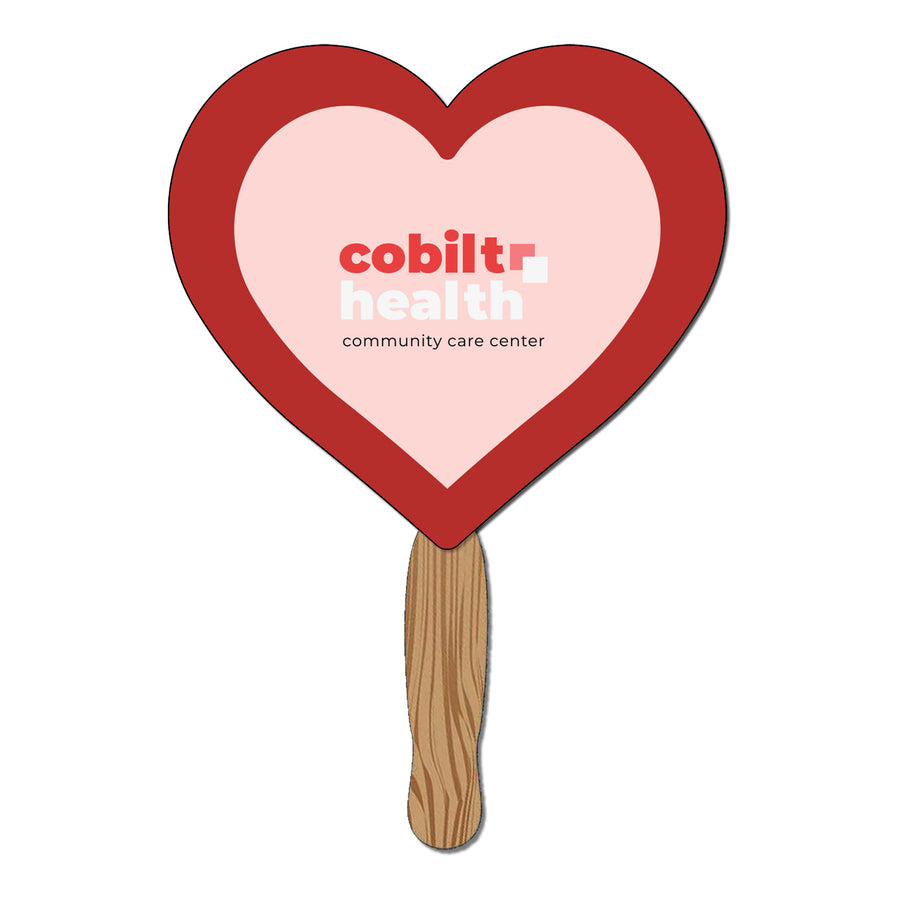 Hand Held Paper Fan - Heart (Q359532)
