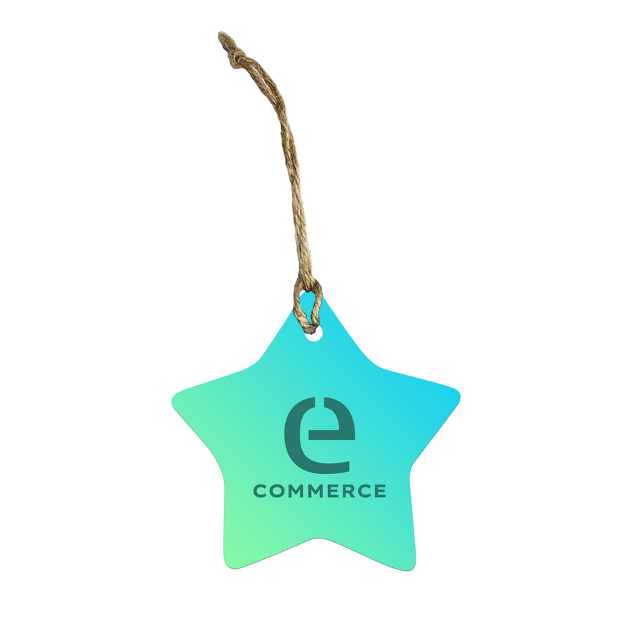 Star Shaped Sublimated Ceramic Ornament - 1 Side (Q360222)