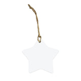Star Shaped Sublimated Ceramic Ornament - 1 Side (Q360222)