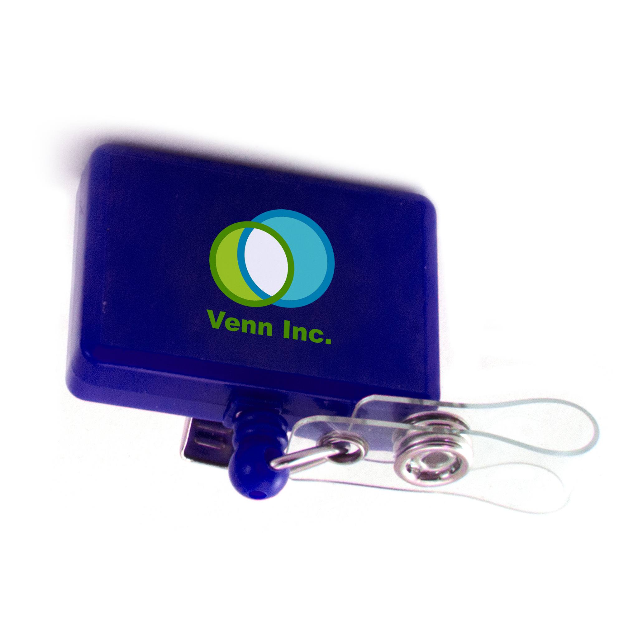 Rectangle Badge Reels  Imprinted with Logo (Q360332)