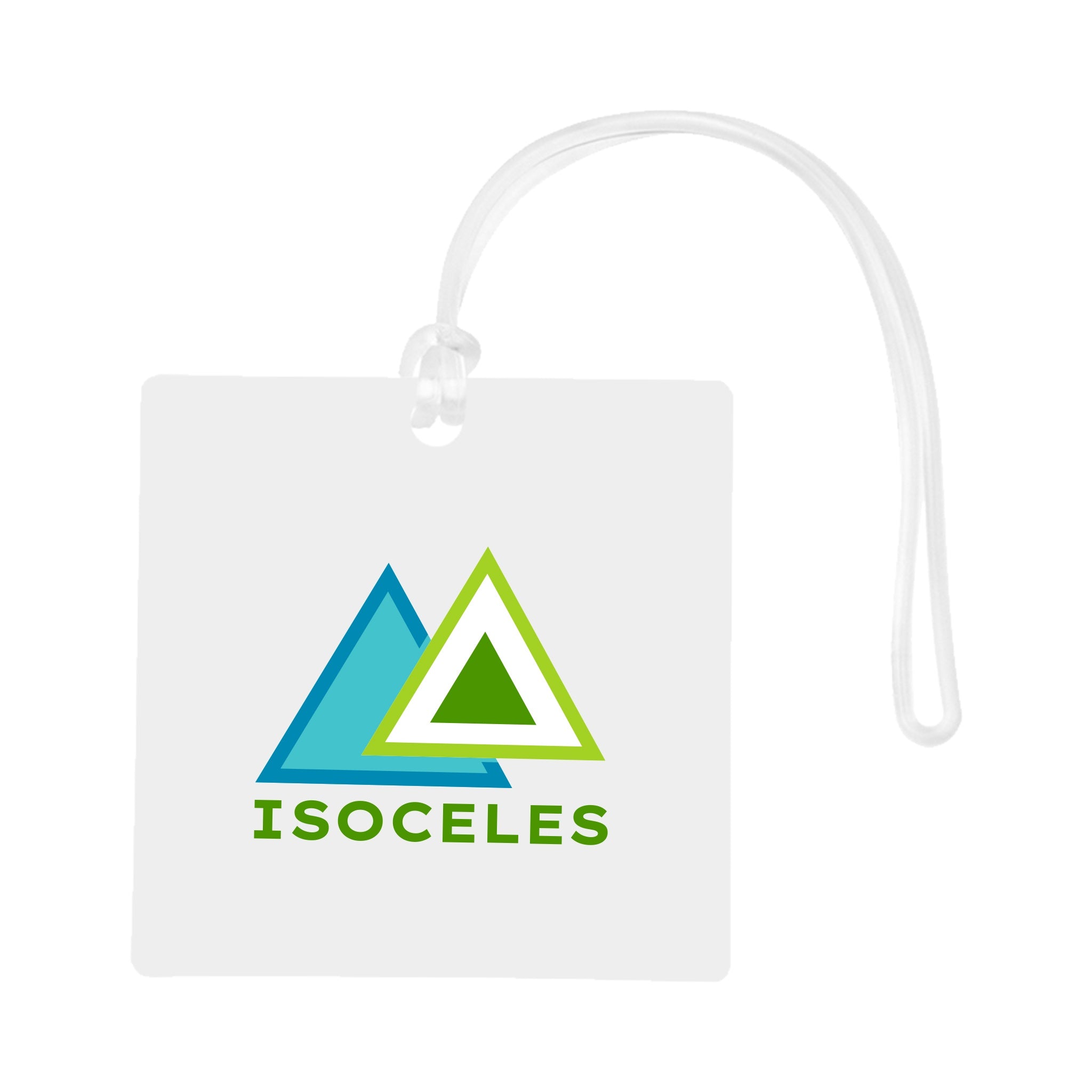 Acrylic Bag Tag - 4 Inch Square  Imprinted with Logo (Q361122)