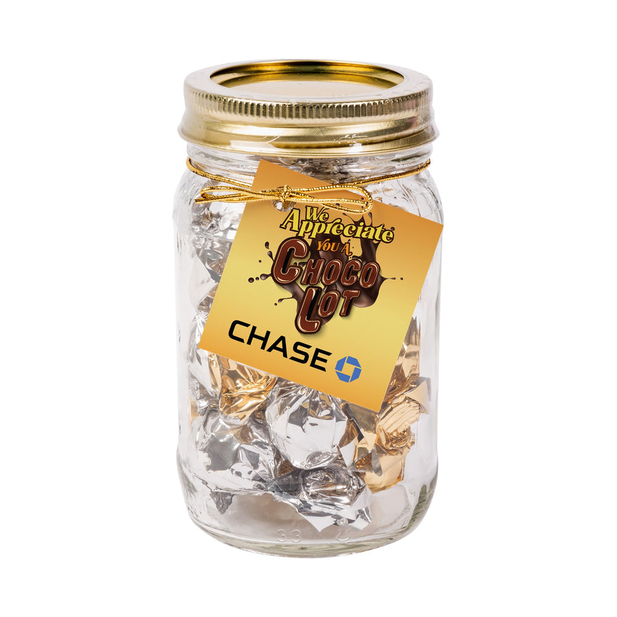 Mason Jar with Twist Wrapped Truffles (Q361532)
