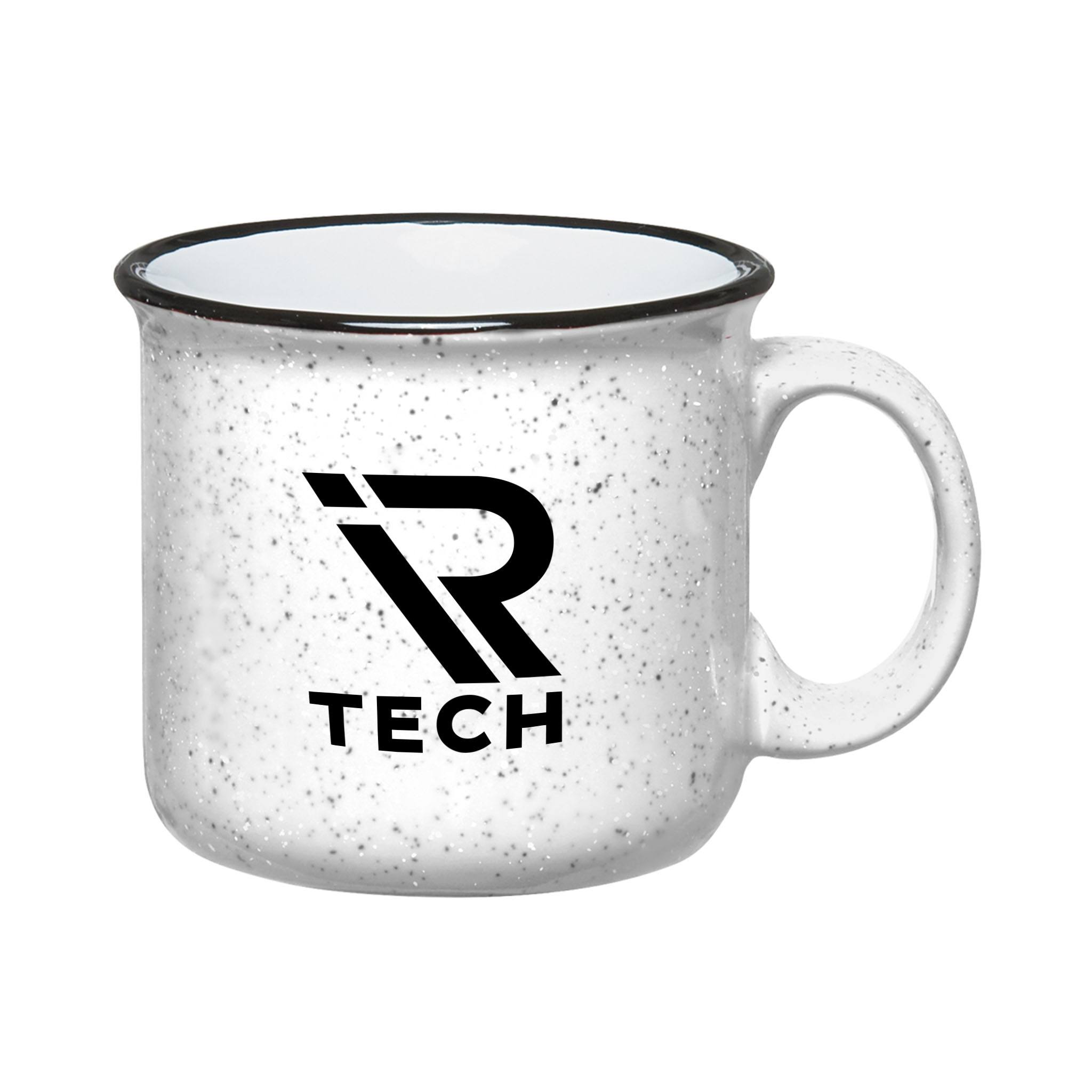 15 Oz. White Campfire Mugs  Imprinted with Logo (Q362811)