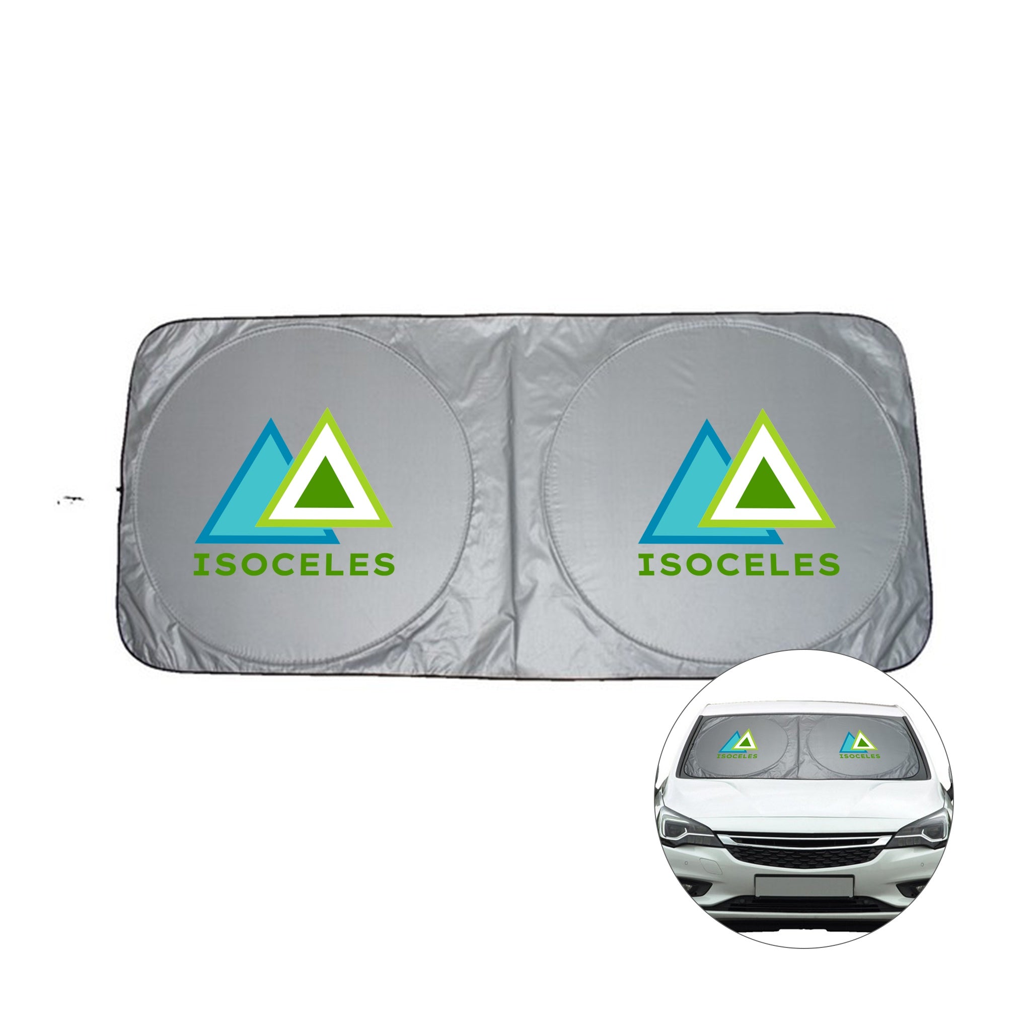 Dual Panel Car Sunshade  Imprinted with Logo (Q367432)