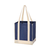 Two-Tone Non-Woven Shopper Tote Bags (12" W x 13" H x 8" D) (Q369311)