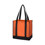 Two-Tone Non-Woven Shopper Tote Bags (12" W x 13" H x 8" D) (Q369311)