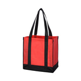 Two-Tone Non-Woven Shopper Tote Bags (12" W x 13" H x 8" D) (Q369311)