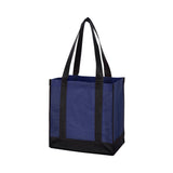 Two-Tone Non-Woven Shopper Tote Bags (12" W x 13" H x 8" D) (Q369311)