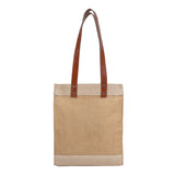 Premium Weave Golden Jute Tote (Q369532)