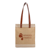 Premium Weave Golden Jute Tote (Q369532)