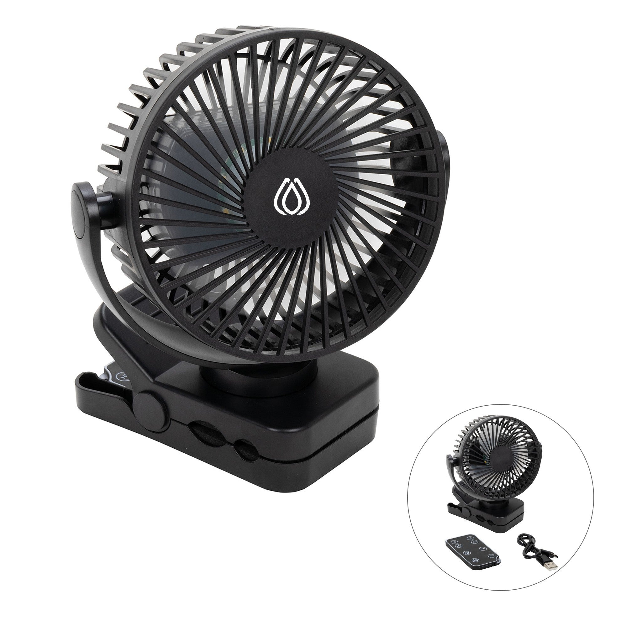 Zephyr Clip Fan With Power Bank  Imprinted with Logo (Q370922)