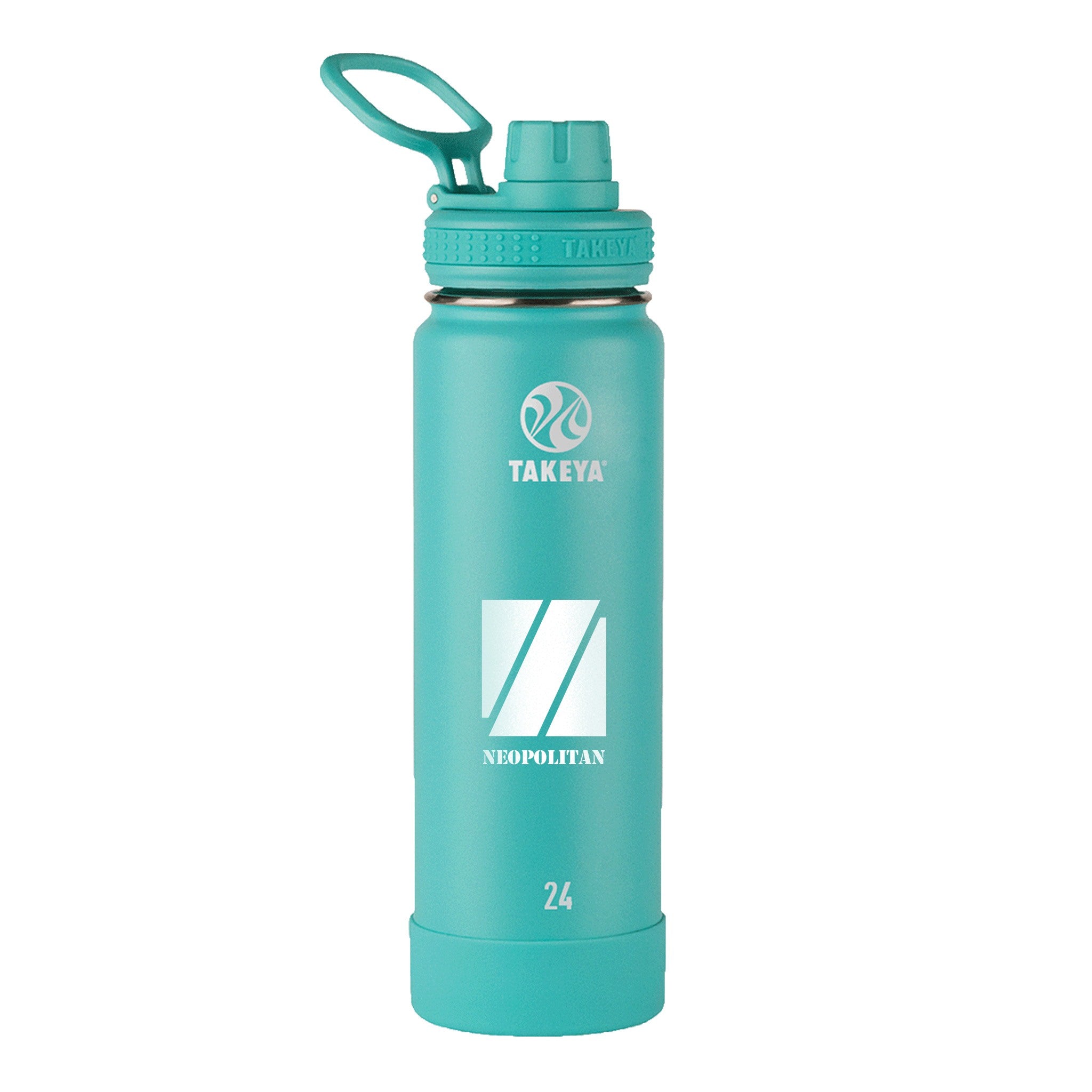 24 Oz. Takeya Actives Spout Lid Bottle - Teal  Imprinted with Logo (Q371622)