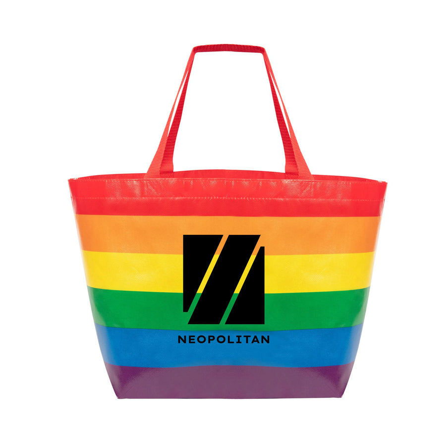 Rainbow Laminated Non-Woven Tote Bag (Q371822)