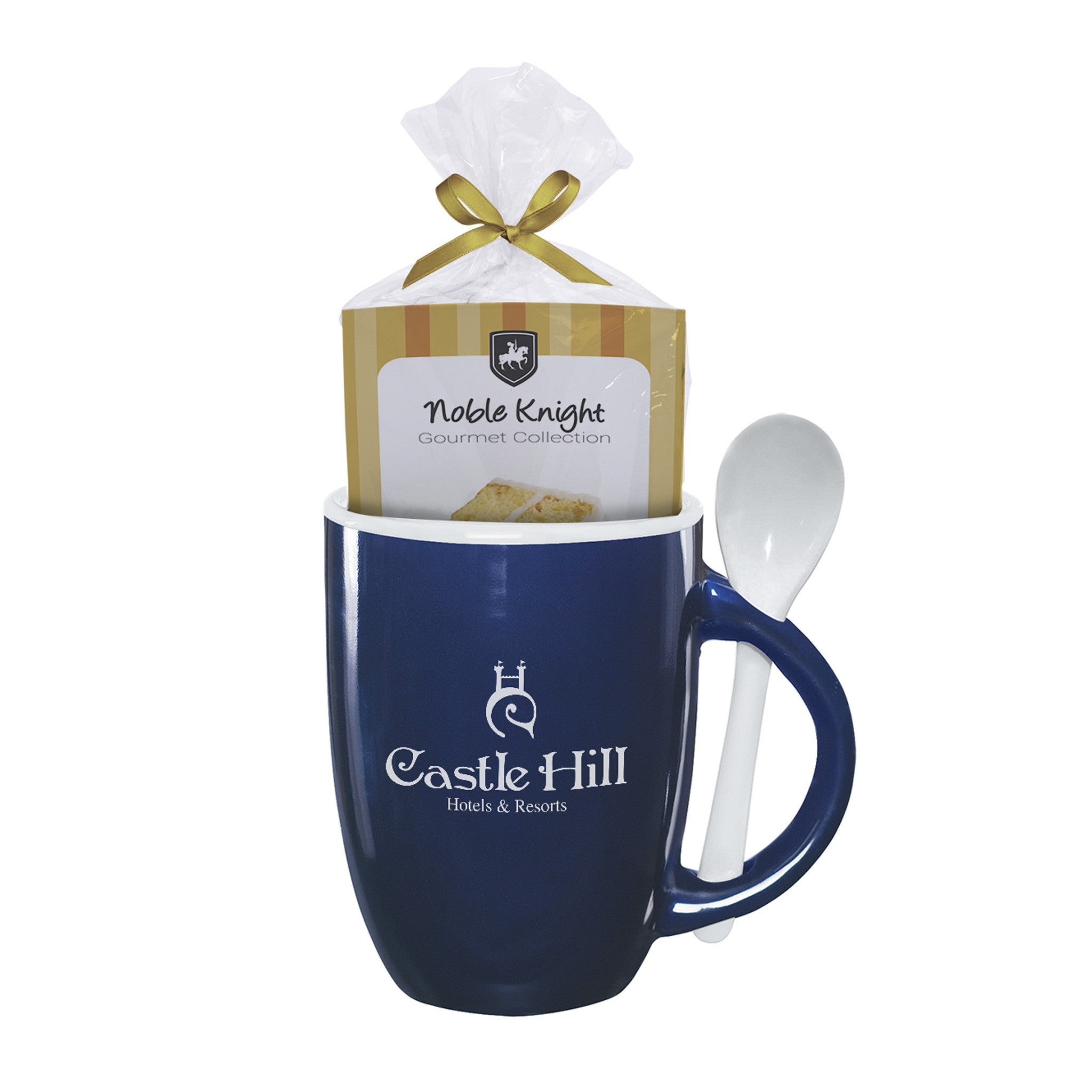 12 Oz. Spooner Mugs With Mug Cake  Imprinted with Logo (Q372911)