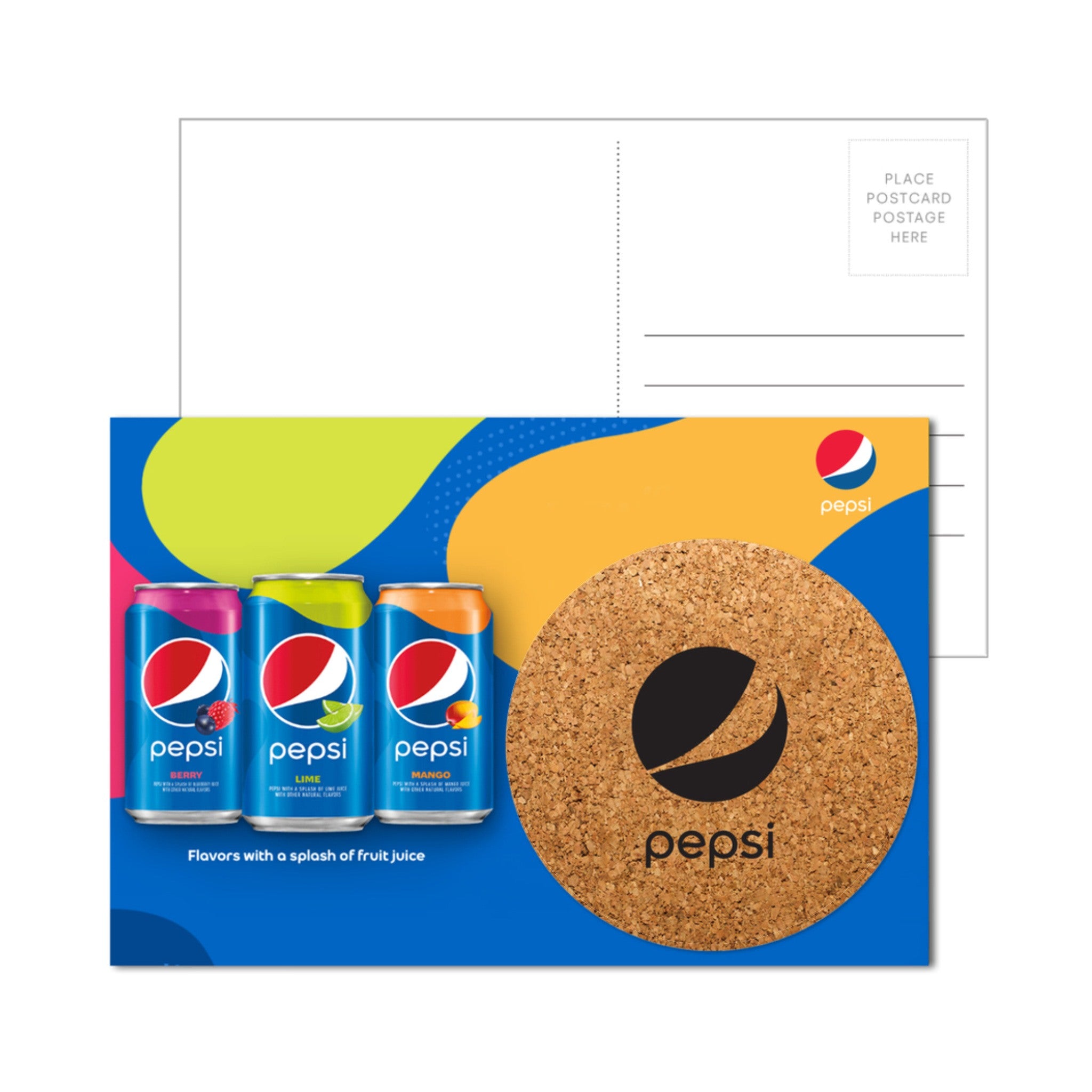 Post Card with Round Cork Coaster 6" x 4" (Q373111)