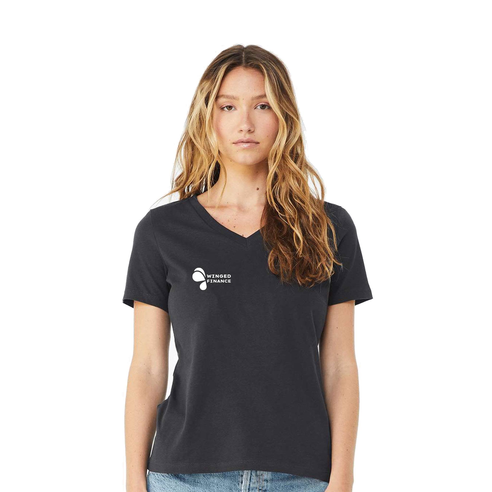 Bella + Canvas Missy's Relaxed Jersey Short-Sleeve V-Neck T-Shirt (Q373576)