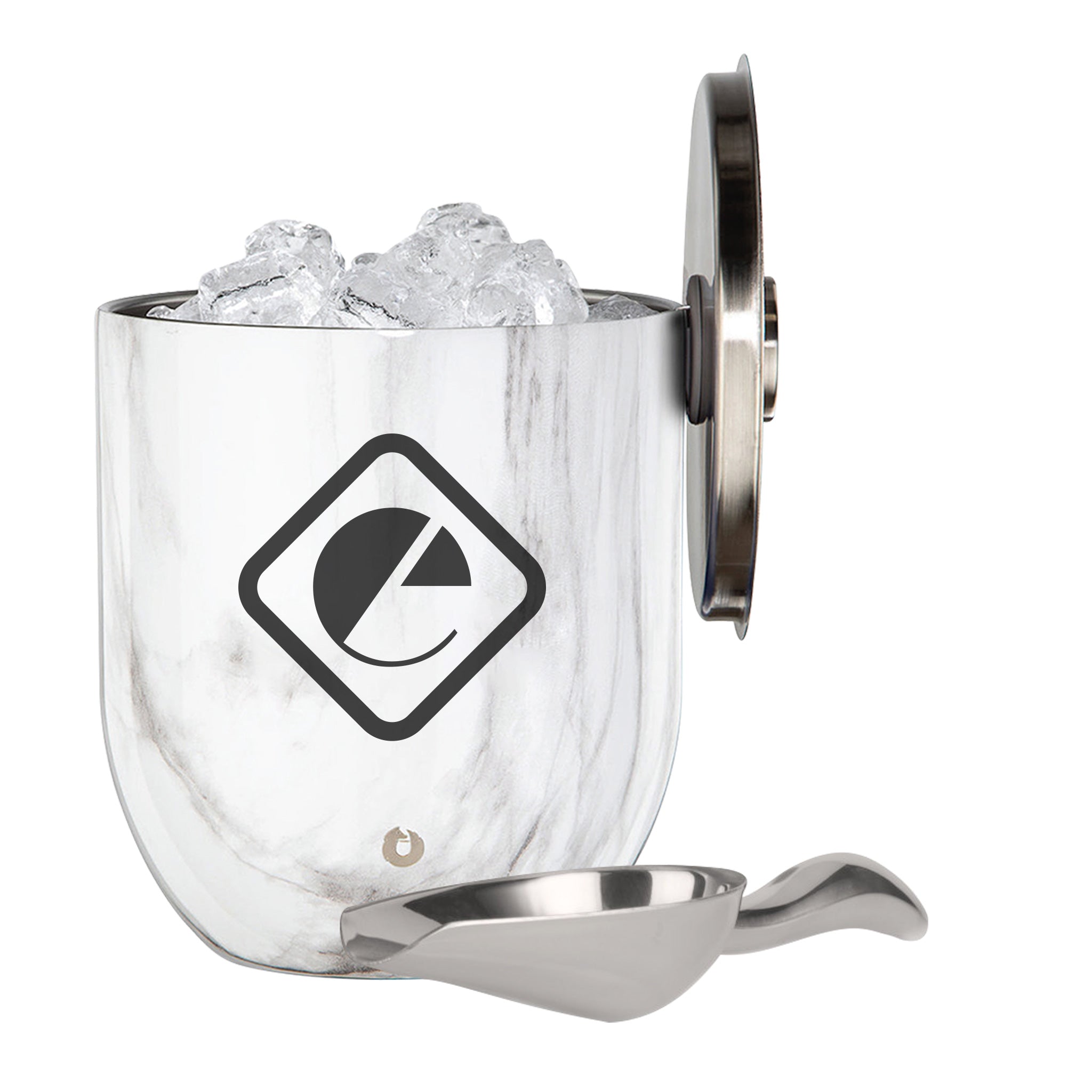 Snowfox® Marble Ice Bucket  Imprinted with Logo (Q373822)