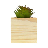 Wooden Planter with Artificial Succulent (Q374532)