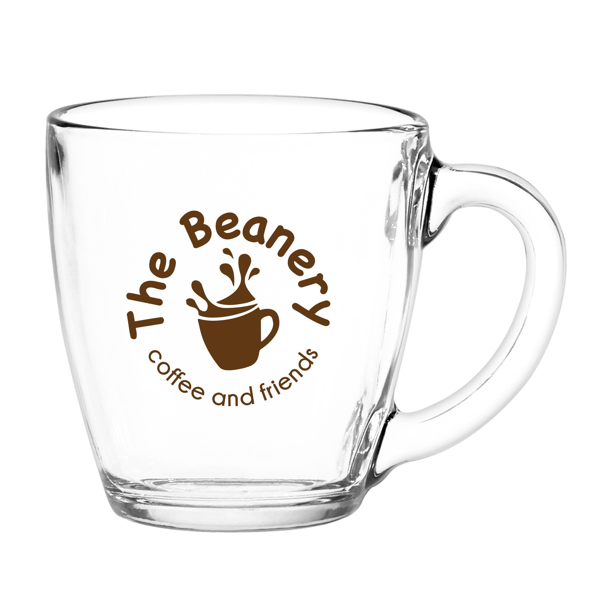 16 Oz. Glass Bistro Coffee Mug (Q375532)