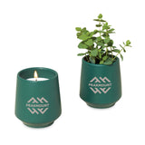 Modern Sprout® Rooted Candle - Dark Teal/Thyme  Imprinted with Logo (Q376332)