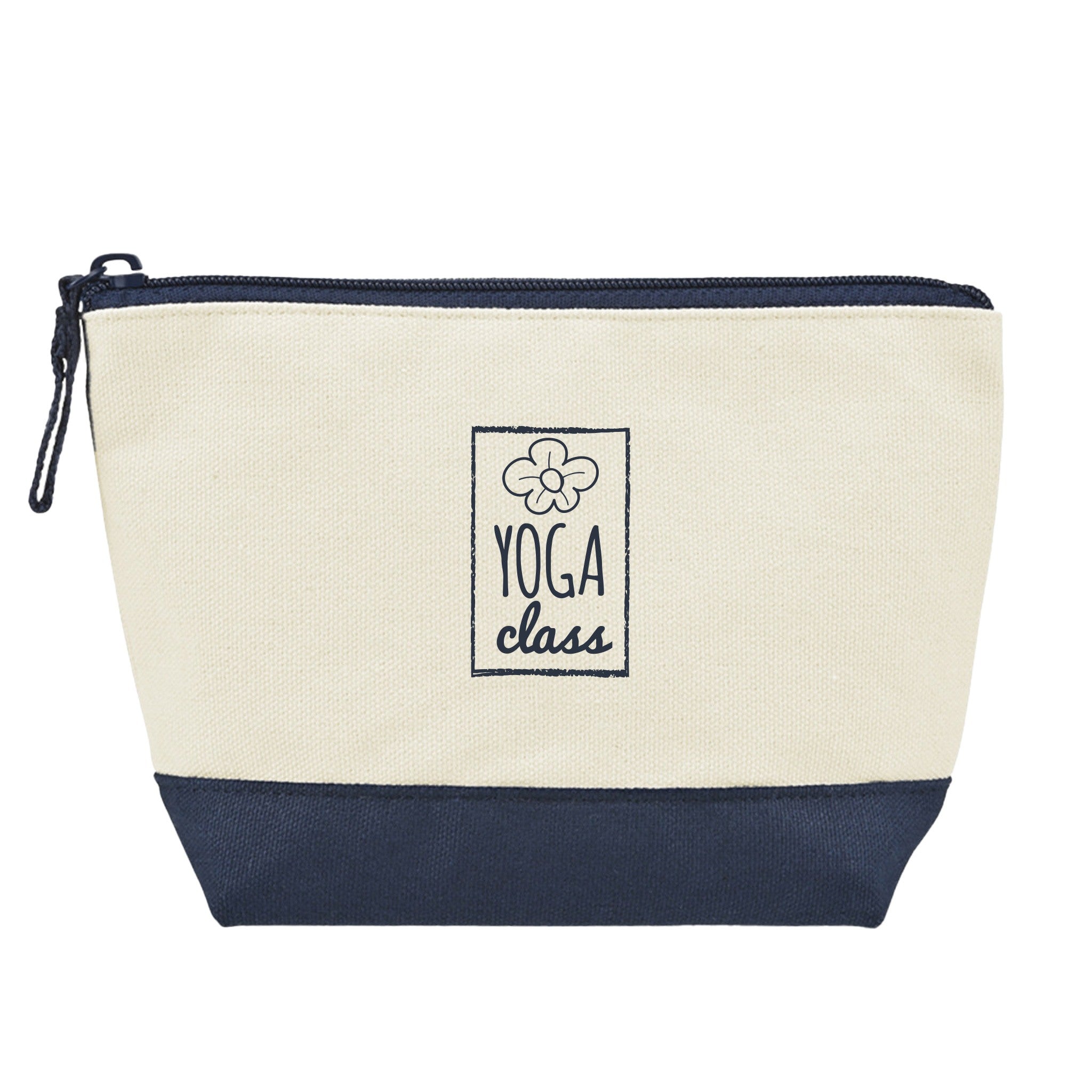 Canvas Zippered Pouch - True Navy  Imprinted with Logo (Q376532)