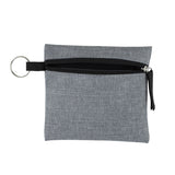 Capri Heathered Gray Zipper Pouch (Q377022)