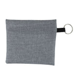 Capri Heathered Gray Zipper Pouch (Q377022)
