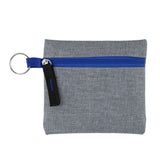 Capri Heathered Gray Zipper Pouch (Q377022)