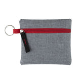 Capri Heathered Gray Zipper Pouch (Q377022)