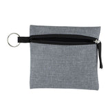 Capri Heathered Gray Zipper Pouch (Q377022)