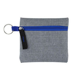 Capri Heathered Gray Zipper Pouch (Q377022)