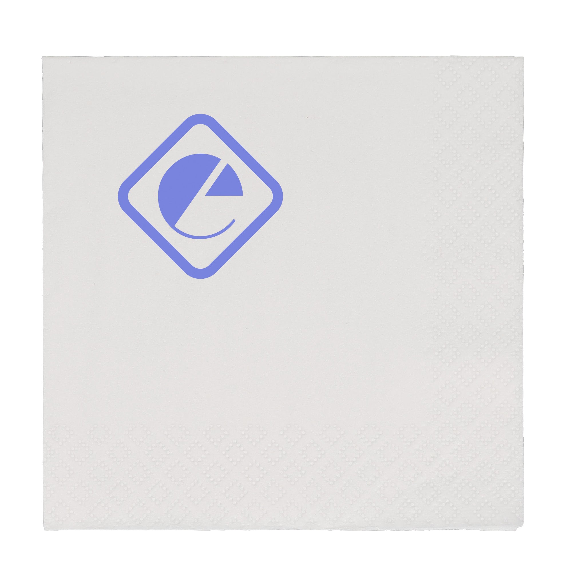 White Beverage Napkins - Full Color  Imprinted with Logo (Q377622)