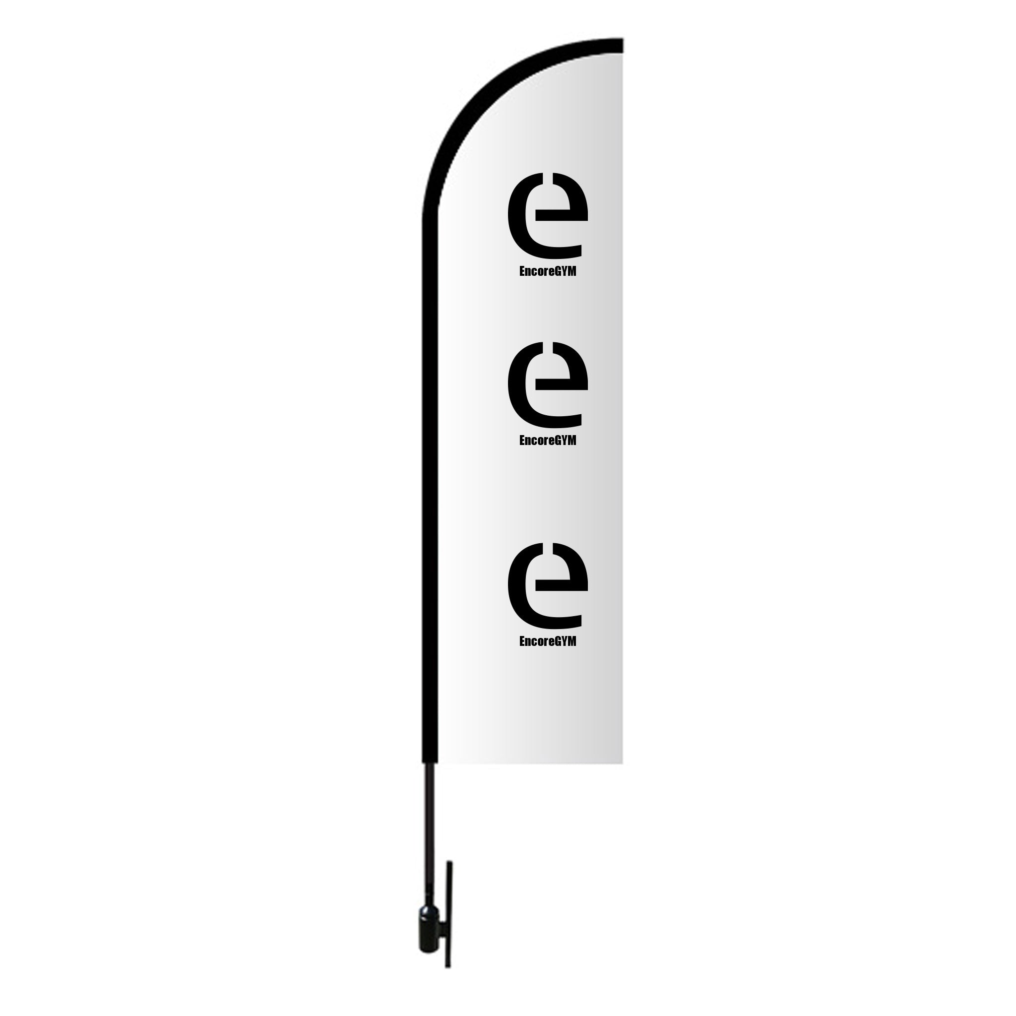 12 ft. Height Bow Flag Carbon Fiber Kit - Single Sided Print  Imprinted with Logo (Q379022)