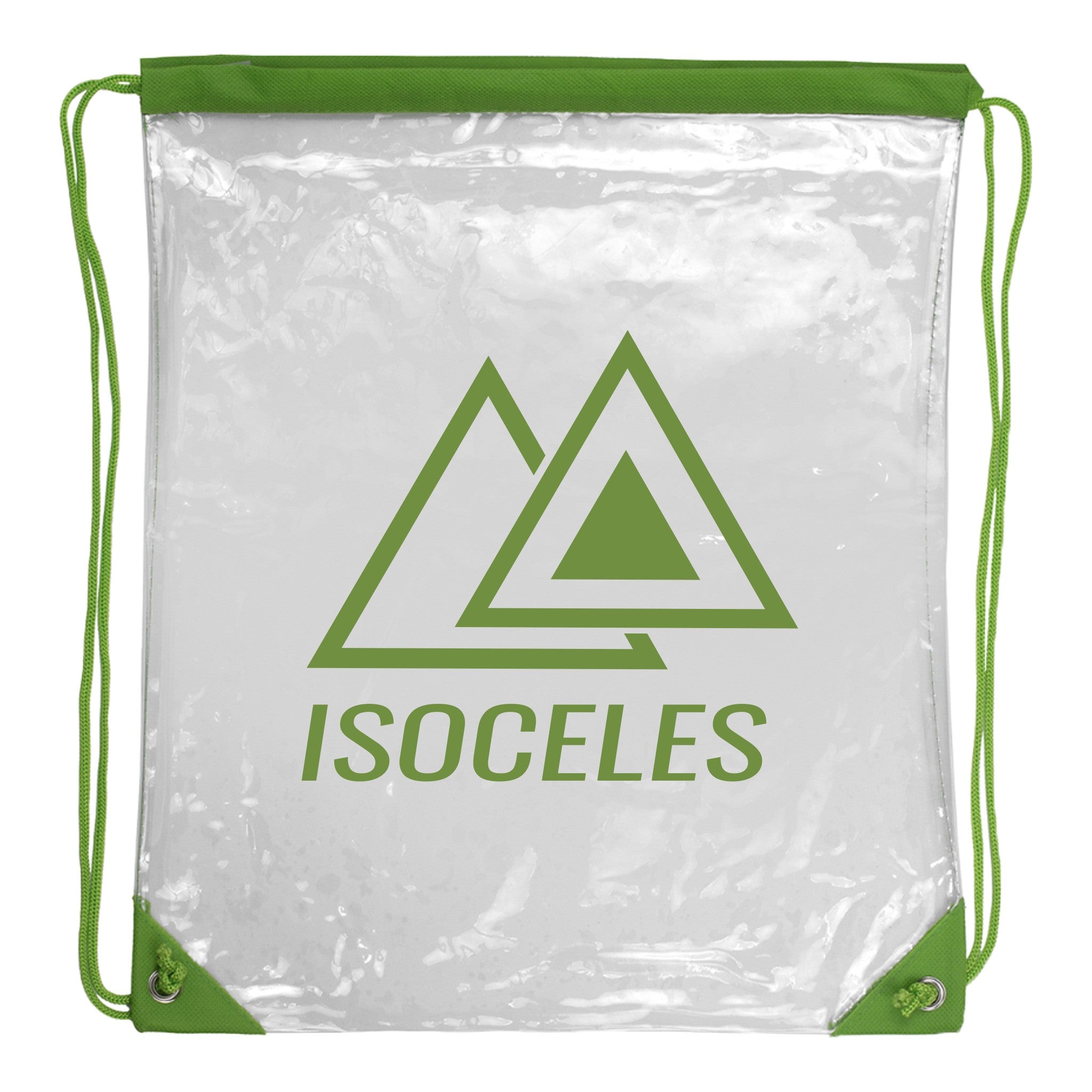 Clear Drawstring Cinch Pack Backpack  Imprinted with Logo (Q383611)