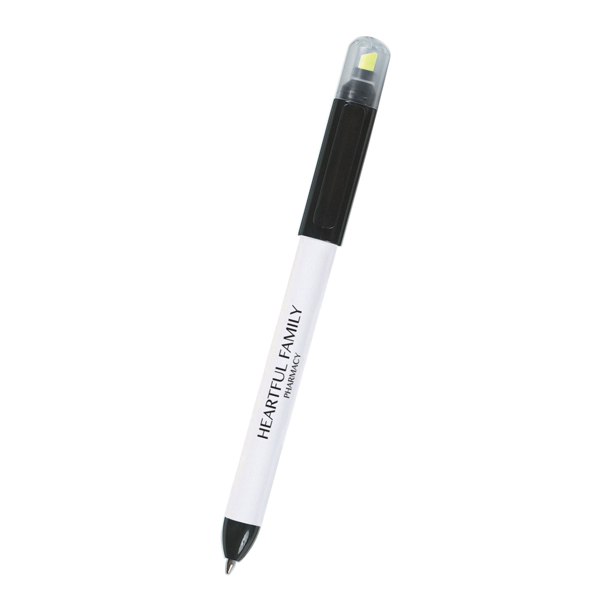 Twin-Write Pen/Highlighter  Imprinted with Logo (Q38381)