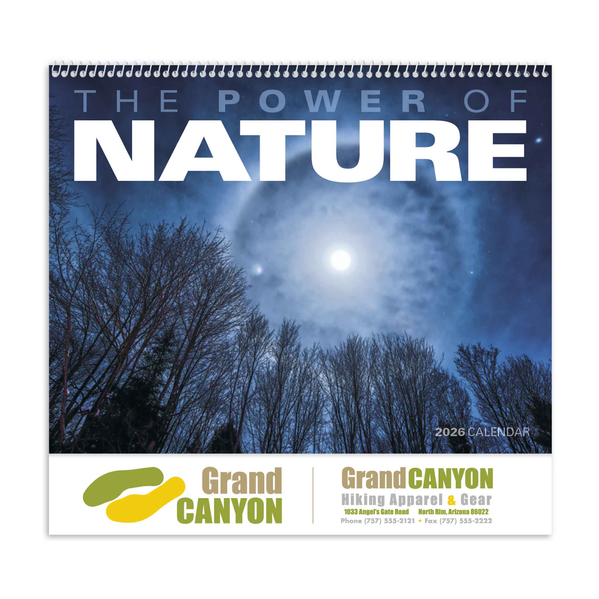 The Power of Nature - Spiral Calendar  Imprinted with Logo (Q384722)