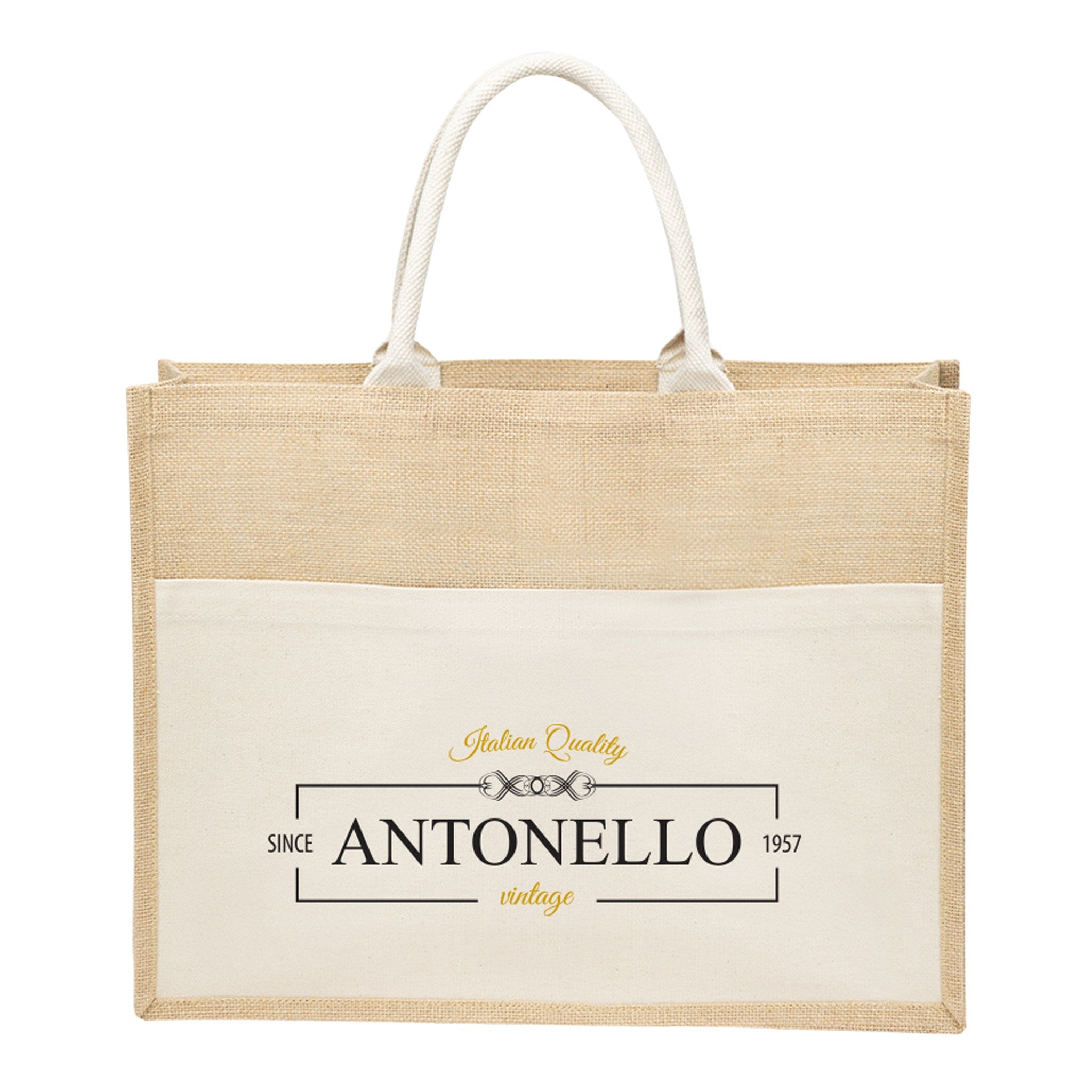 Custom Julia Jute Tote Bag (Q386922) - Jute Totes with Logo