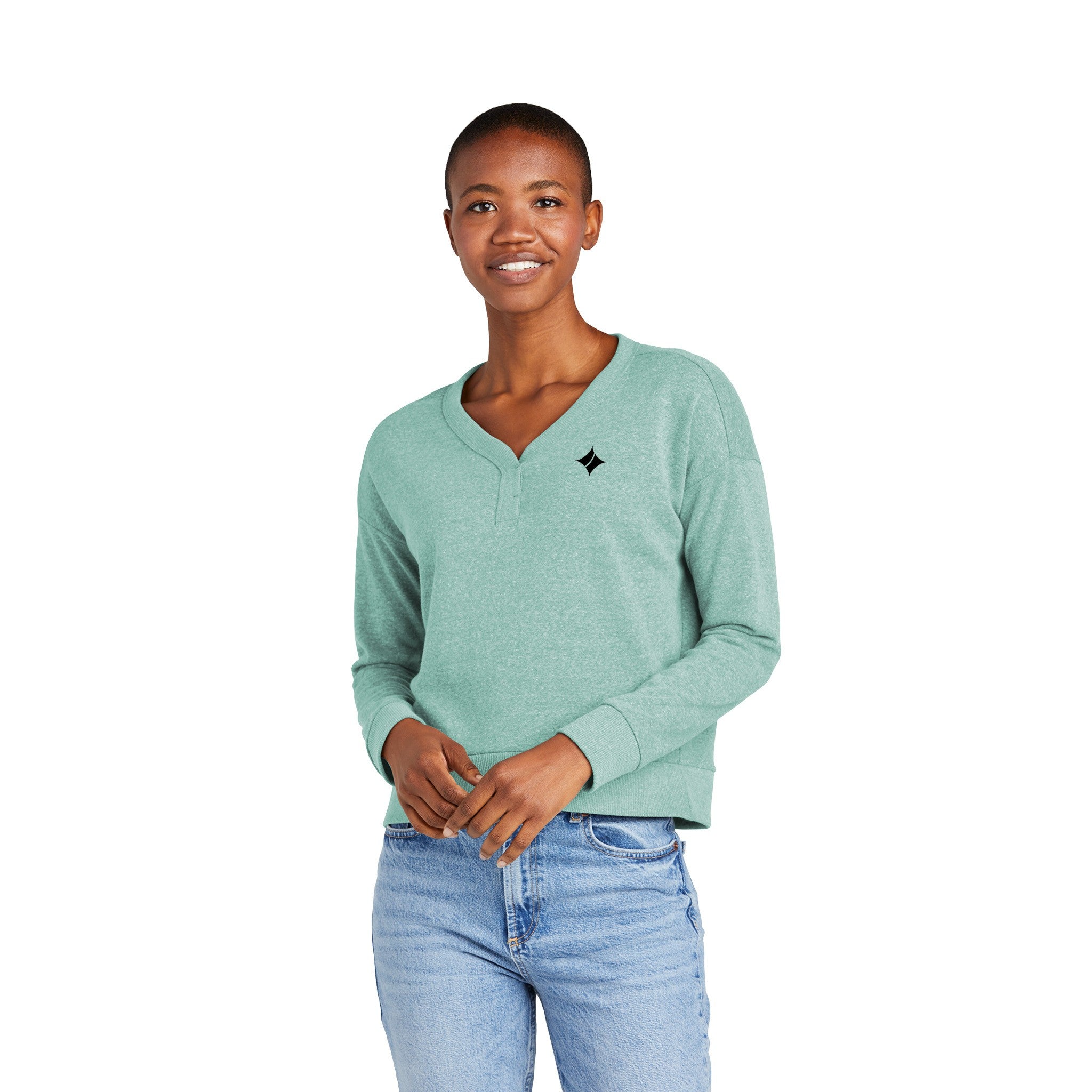 District® Women’s Perfect Tri® Fleece V-Neck Sweatshirt (Q387922)