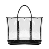 Luxe Button-Top Tote with PU Leather Trim (Q388432)