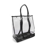 Luxe Button-Top Tote with PU Leather Trim (Q388432)