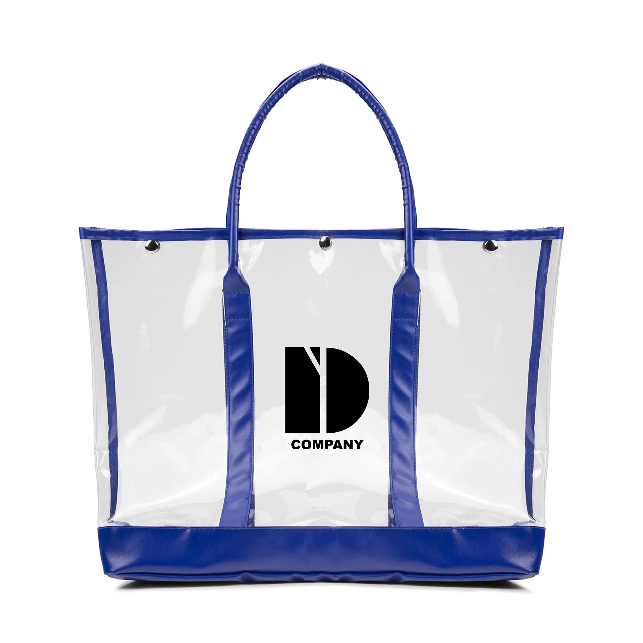Luxe Button-Top Tote with PU Leather Trim  Imprinted with Logo (Q388432)