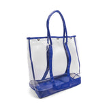 Luxe Button-Top Tote with PU Leather Trim (Q388432)