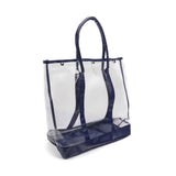 Luxe Button-Top Tote with PU Leather Trim (Q388432)