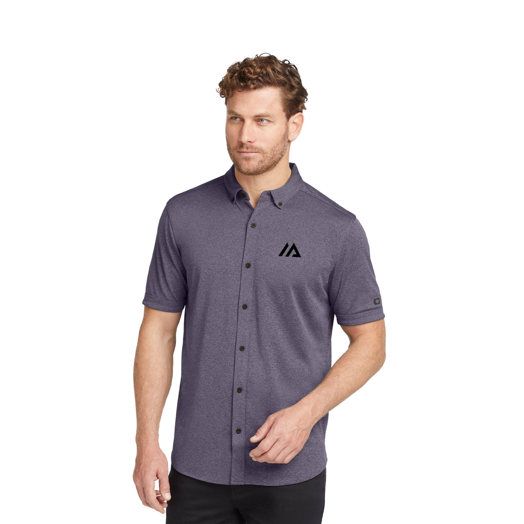 OGIO® Gravitate Full-Button Polo Shirt  Imprinted with Logo (Q389722)