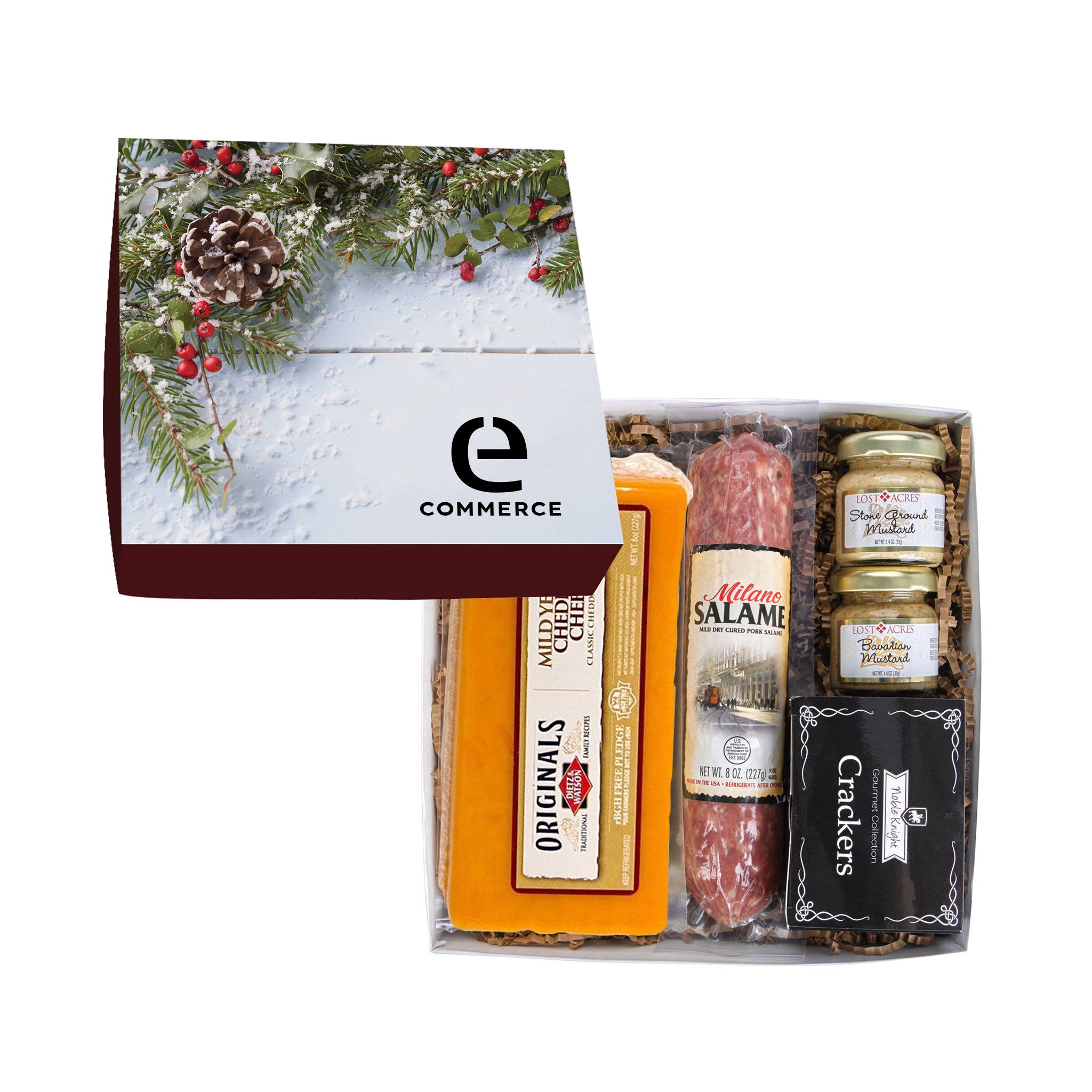 Deluxe Charcuterie Gourmet Meat & Cheese Set Chairman Gift Box  Imprinted with Logo (Q391711)