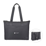 Travis & Wells® Lennox Laptop Tote - Black  Imprinted with Logo (Q391922)