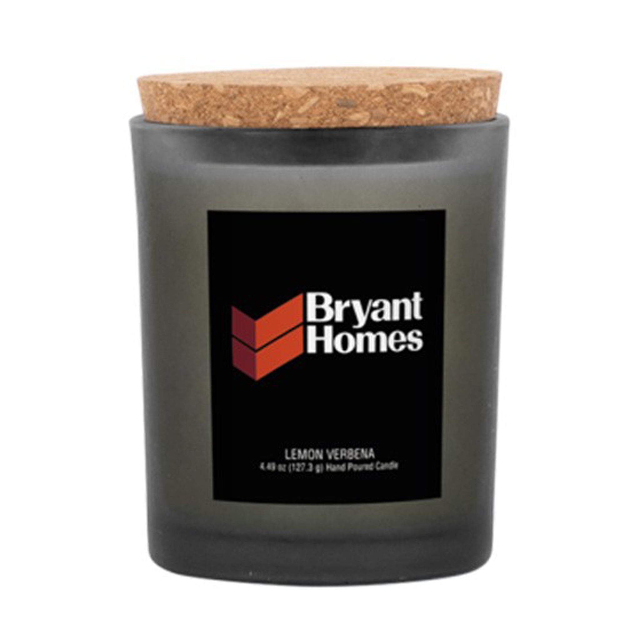 6 Oz. Niva Frosted Candle With Cork Lid  Imprinted with Logo (Q395022)