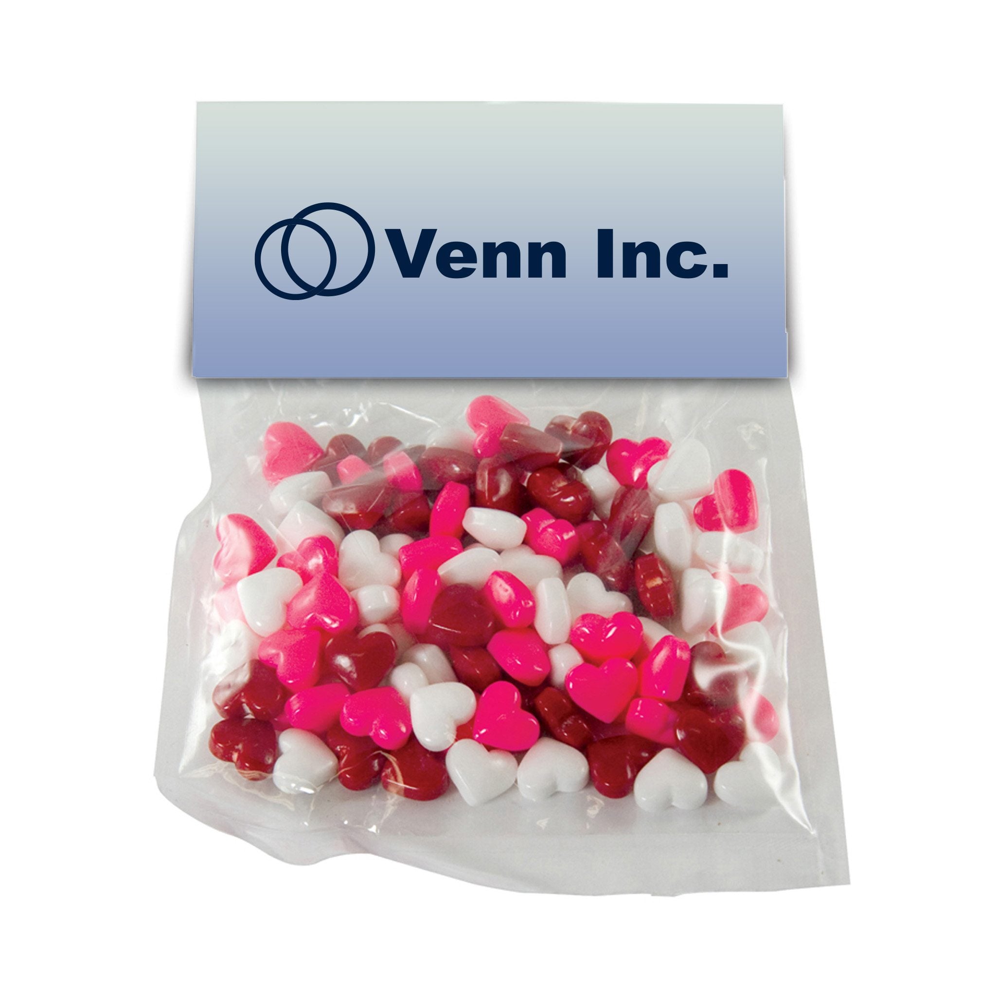 Candy Bag With Header Card Hearts (Large)  Imprinted with Logo (Q401122)